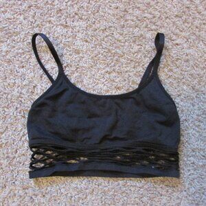 NWOT Pink Victoria's Secret Black Small Cool & Comfy Pullover Sport Bra Peephole